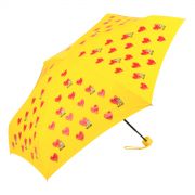 Зонт складной механический  MOSCHINO Hearts and bears Yellow