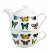 Набор чайник и чашка Churchill  коллекция Harlequin -Mixed Butterfly 